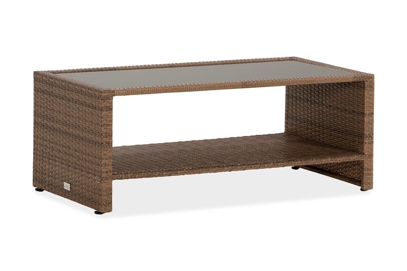 Bord Bahamas med Hylle 113x58 cm - Sand - Loungebord & Sofabord utendørs