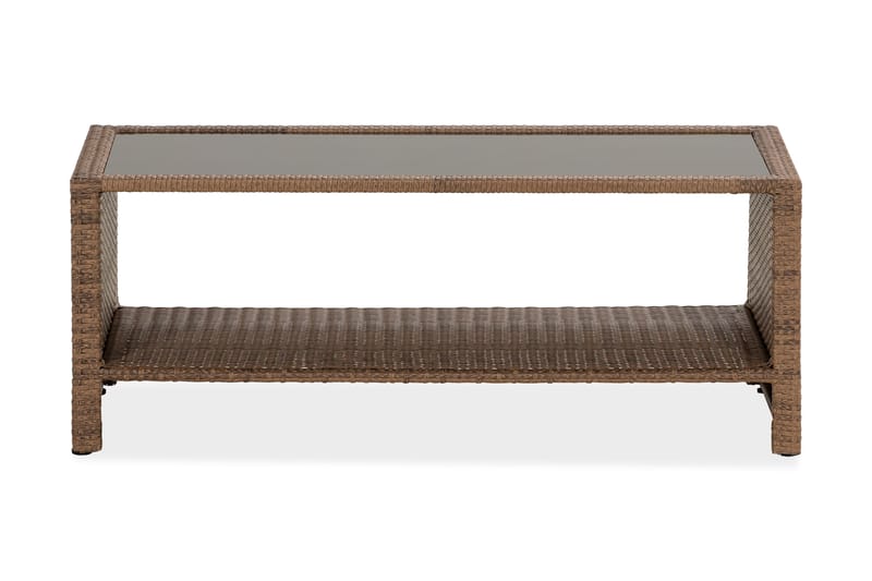 Bord Bahamas med Hylle 113x58 cm - Sand - Loungebord & Sofabord utendørs