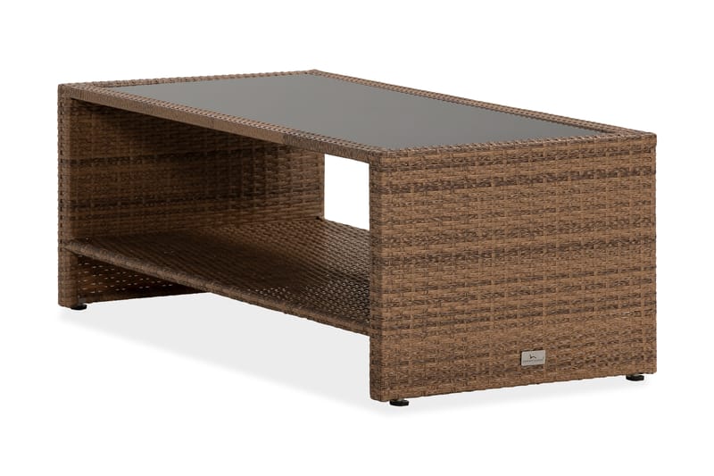 Bord Bahamas med Hylle 113x58 cm - Sand - Loungebord & Sofabord utendørs