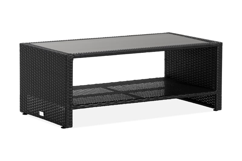 Bord Bahamas med Hylle 113x58 cm - Svart - Loungebord & Sofabord utendørs