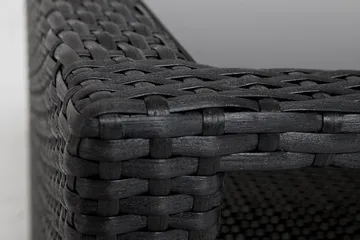 Bord Wisconsin 110 cm Kunstrotting/Svart - Svart - Hagemøbler & utemiljø - Hagebord - Loungebord & Sofabord utendørs