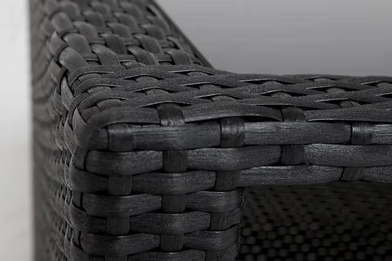 Bord Wisconsin 110 cm Kunstrotting/Svart - Svart - Hagemøbler & utemiljø - Hagebord - Loungebord & Sofabord utendørs