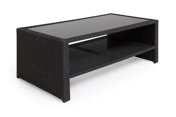 Bord Wisconsin 110 cm Kunstrotting/Svart - Svart - Hagemøbler & utemiljø - Hagebord - Loungebord & Sofabord utendørs