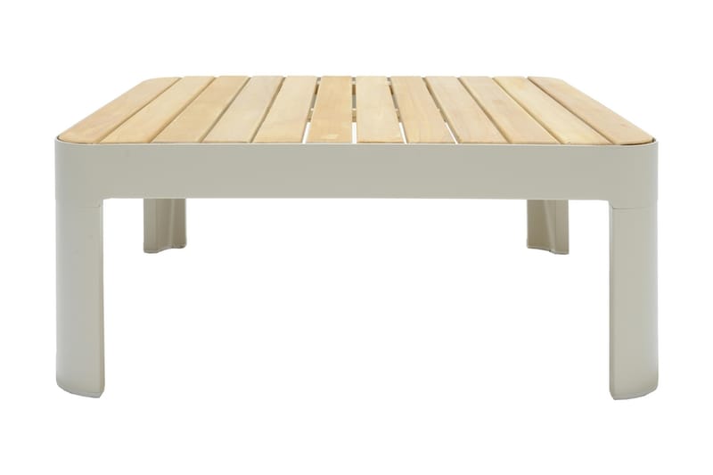 Cafébord Portals 72 cm - Hvit/Tre - Loungebord & Sofabord utendørs