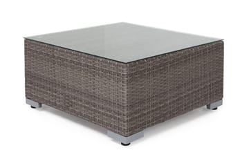 Divan/Bord Wisconsin Kunstrotting/Grå/Brun - Grå|Beige - Hagemøbler & utemiljø - Hagebord - Loungebord & Sofabord utendørs