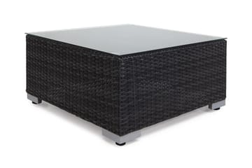 Divan/Bord Wisconsin Kunstrotting/Svart - Svart - Hagemøbler & utemiljø - Hagebord - Loungebord & Sofabord utendørs