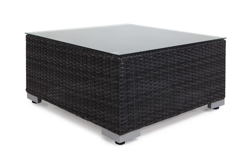 Divan/Bord Wisconsin Kunstrotting/Svart, Svart