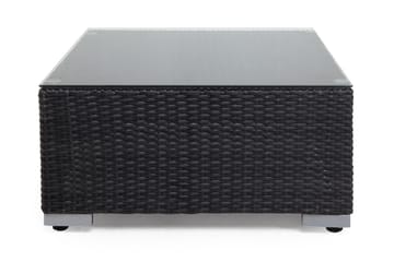 Divan/Bord Wisconsin Kunstrotting/Svart - Svart - Hagemøbler & utemiljø - Hagebord - Loungebord & Sofabord utendørs