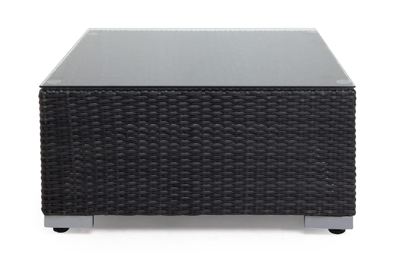 Divan/Bord Wisconsin Kunstrotting/Svart - Svart - Hagemøbler & utemiljø - Hagebord - Loungebord & Sofabord utendørs