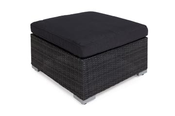 Divan/Bord Wisconsin Kunstrotting/Svart - Svart - Hagemøbler & utemiljø - Hagebord - Loungebord & Sofabord utendørs