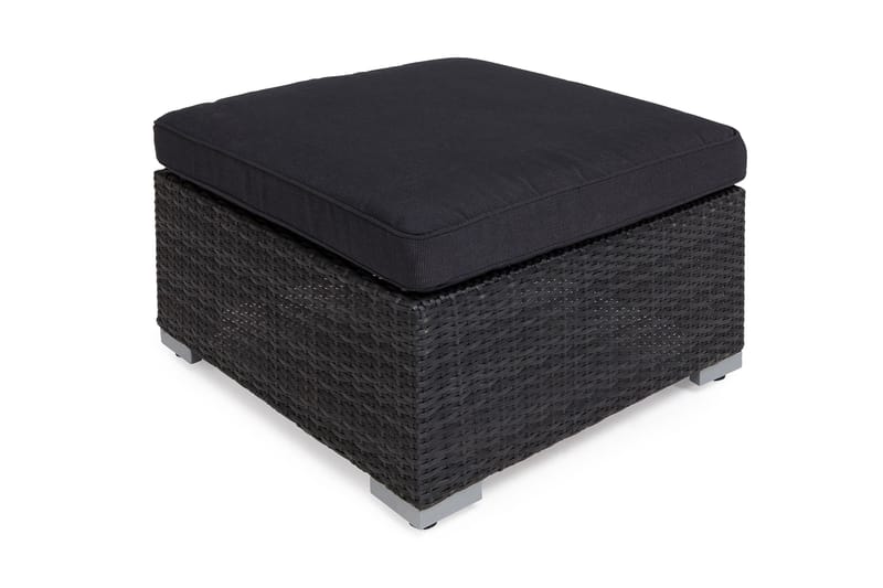 Divan/Bord Wisconsin Kunstrotting/Svart - Svart - Hagemøbler & utemiljø - Hagebord - Loungebord & Sofabord utendørs