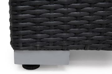 Divan/Bord Wisconsin Kunstrotting/Svart - Svart - Hagemøbler & utemiljø - Hagebord - Loungebord & Sofabord utendørs