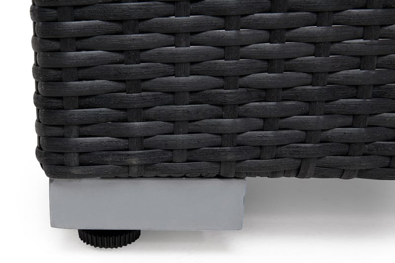 Divan/Bord Wisconsin Kunstrotting/Svart - Svart - Hagemøbler & utemiljø - Hagebord - Loungebord & Sofabord utendørs