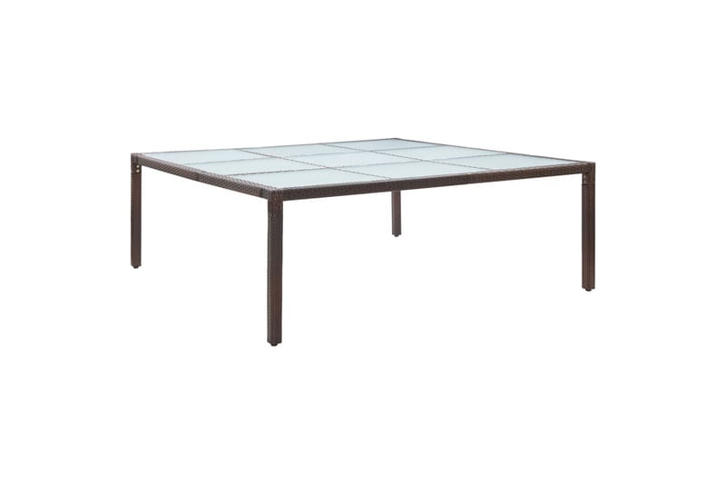 Hagebord brun 200x200x74 cm polyrotting - Loungebord & Sofabord utendørs