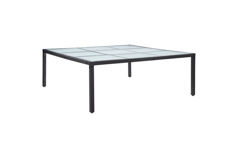 Hagebord svart 200x200x74 cm polyrotting - Loungebord & Sofabord utendørs