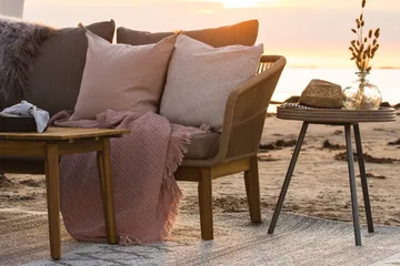 Hillerstorp Leicester rundt sidebord og avlastningsbord utendørs 50 cm - Grå - Hagemøbler & utemiljø - Hagebord - Loungebord & Sofabord utendørs