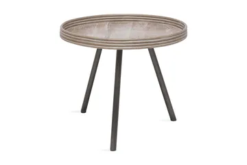Hillerstorp Leicester rundt sidebord og avlastningsbord utendørs 50 cm - Grå - Hagemøbler & utemiljø - Hagebord - Loungebord & Sofabord utendørs