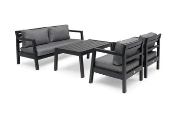 Hillerstorp Stoltö spisebord og sofabord utendørs 120 cm furu tre - Svart - Hagemøbler & utemiljø - Hagebord - Loungebord & Sofabord utendørs