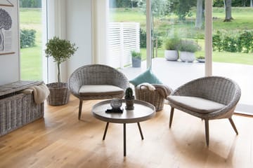 Leicester Bord Ø60 cm - Grå|Beige - Hagemøbler & utemiljø - Hagebord - Loungebord & Sofabord utendørs