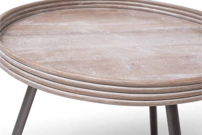 Leicester Bord Ø60 cm - Grå|Beige - Hagemøbler & utemiljø - Hagebord - Loungebord & Sofabord utendørs