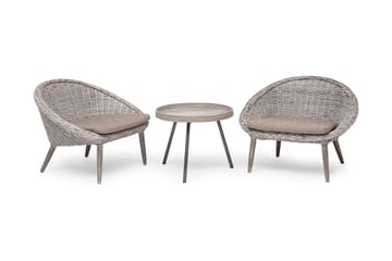 Leicester Bord Ø60 cm - Grå|Beige - Hagemøbler & utemiljø - Hagebord - Loungebord & Sofabord utendørs