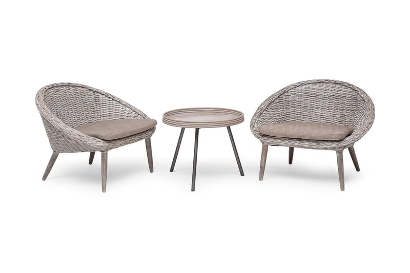 Leicester Bord Ø60 cm - Grå|Beige - Hagemøbler & utemiljø - Hagebord - Loungebord & Sofabord utendørs