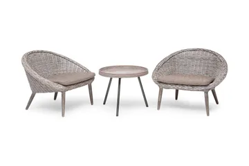 Leicester Bord Ø60 cm - Grå|Beige - Hagemøbler & utemiljø - Hagebord - Loungebord & Sofabord utendørs