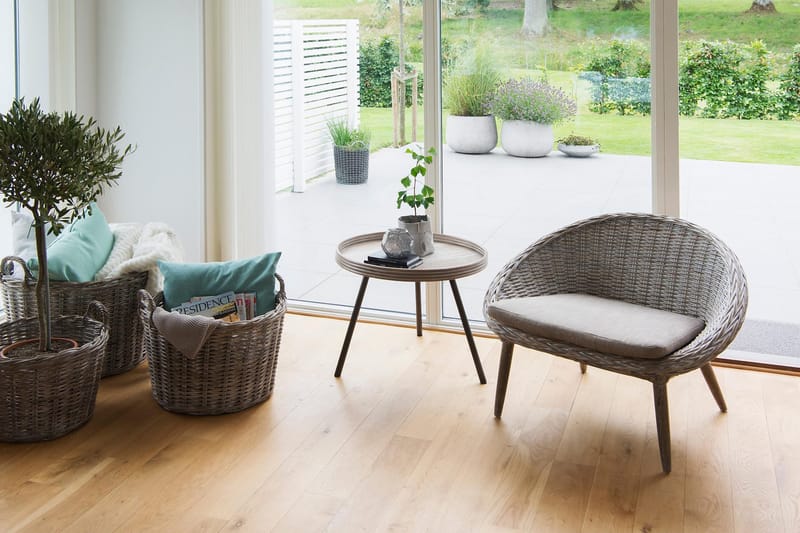 Leicester Bord Ø60 cm - Grå|Beige - Hagemøbler & utemiljø - Hagebord - Loungebord & Sofabord utendørs