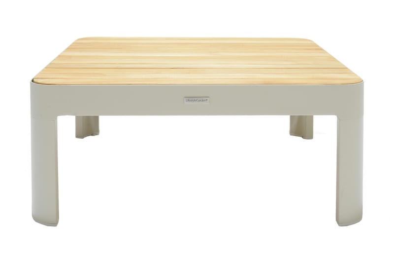Portals Cafébord 72 cm - Hvit/Tre - Hagemøbler & utemiljø - Hagebord - Loungebord & Sofabord utendørs