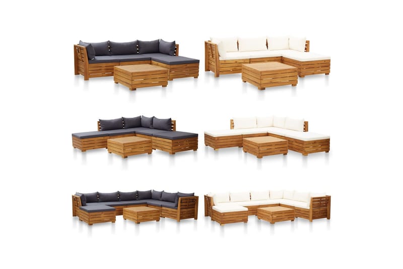 Seksjonsbord 1 stk heltre akasie - Brun - Loungebord & Sofabord utendørs