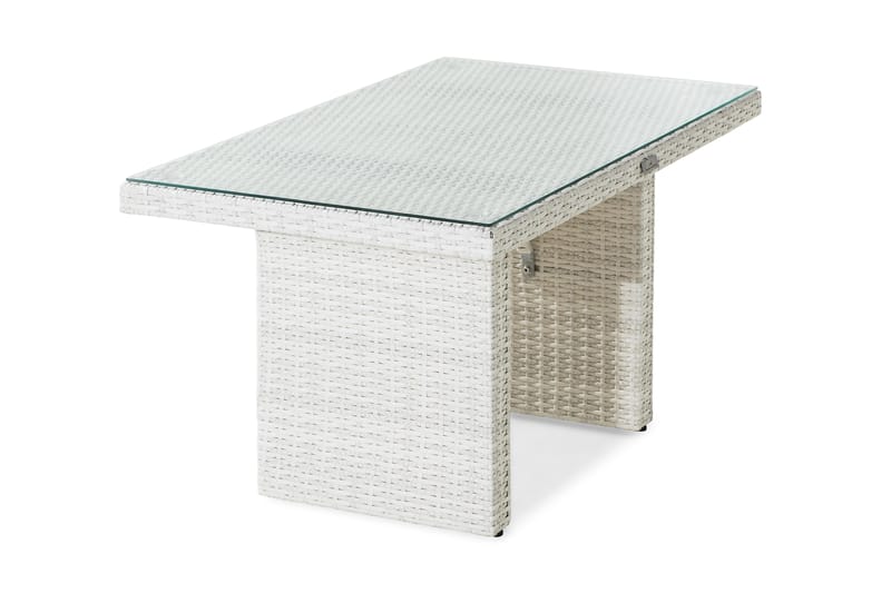 Sofabord Bahamas 100x60 cm Høyt - Hvit - Loungebord & Sofabord utendørs