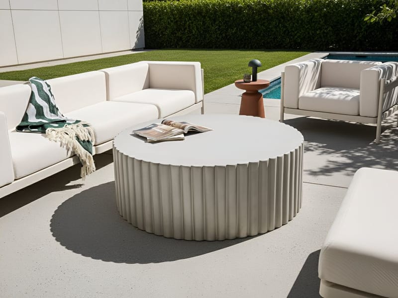 Sofabord utendørs Pozza 117 cm - Grå - Hagemøbler & utemiljø - Hagebord - Loungebord & Sofabord utendørs