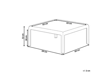 Soffbord Beliani Ferretti Beige - Hagemøbler & utemiljø - Hagebord - Loungebord & Sofabord utendørs