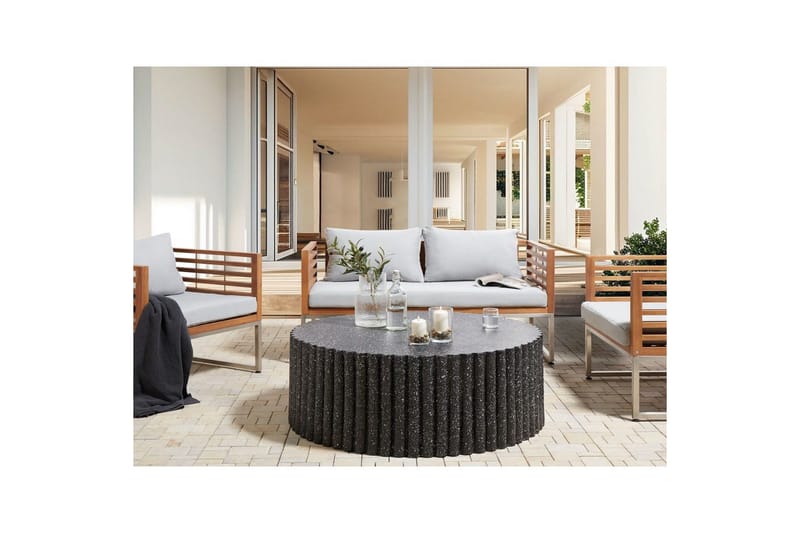 Soffbord Beliani Pozza Black - Hagemøbler & utemiljø - Hagebord - Loungebord & Sofabord utendørs