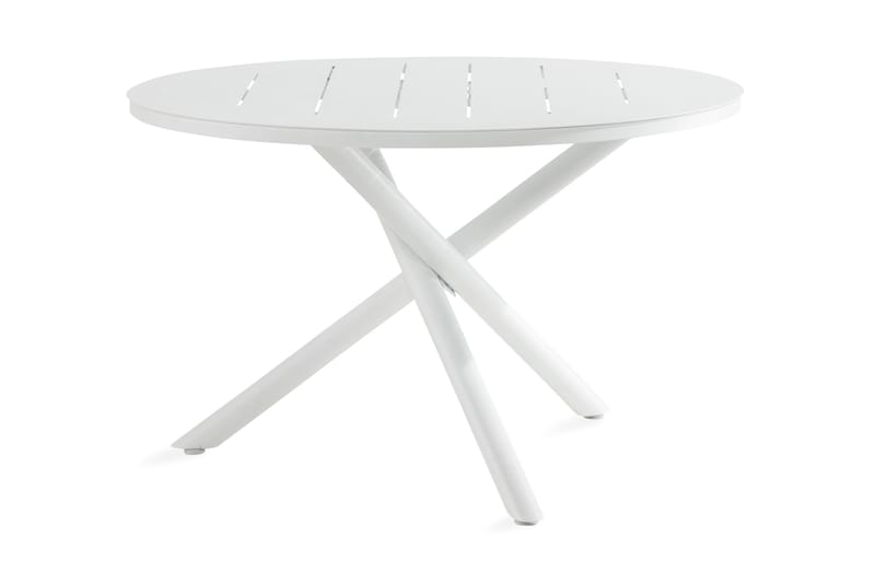 Space Spisebord 120 cm Rundt - Hvit - Spisebord ute
