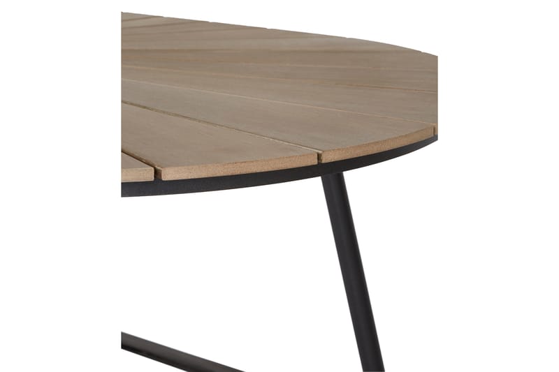 Spisebord Columbia 195 cm Ovalt - Svart/Cappuccino - Spisebord ute