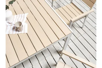 Spisebord Grosseto 150x90 cm - Beige/Hvit - Hagemøbler & utemiljø - Hagebord - Spisebord ute