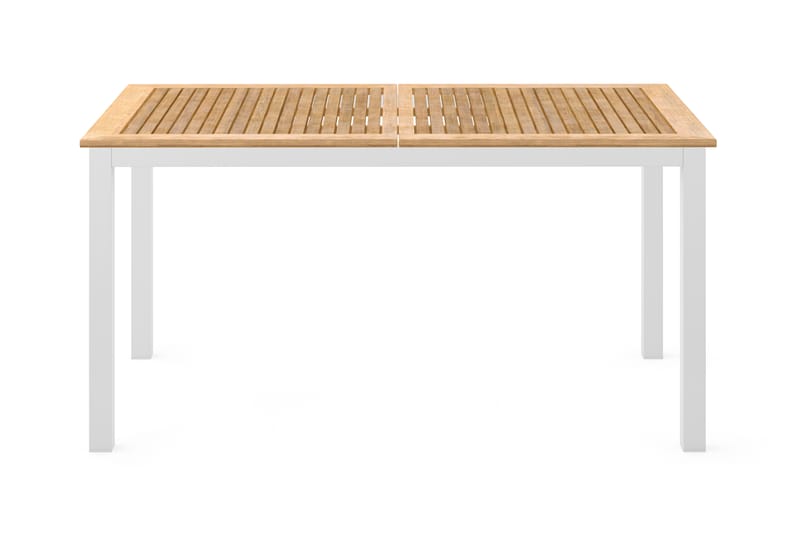 Spisebord Las Vegas Forlengningsbart 152-210x90 cm - Hvit|Teak - Spisebord ute