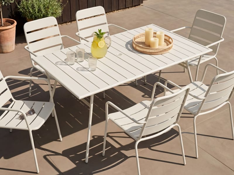 Spisebord Terenzo 160 cm - Lys beige - Hagemøbler & utemiljø - Hagebord - Spisebord ute