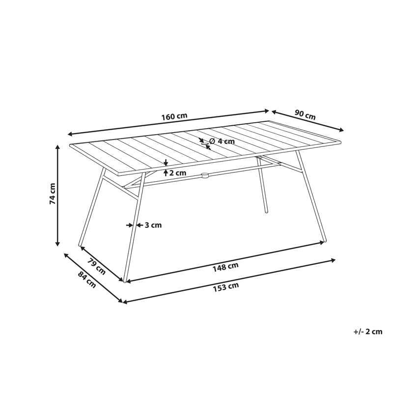 Spisebord Terenzo 160 cm - Mintgrønn - Hagemøbler & utemiljø - Hagebord - Spisebord ute