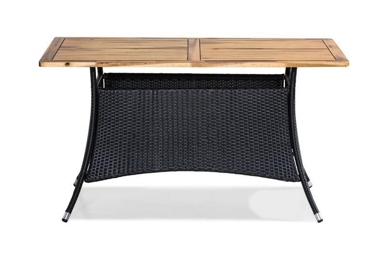 Spisebord Thor 140x90 cm - Svart|Akasie - Spisebord ute