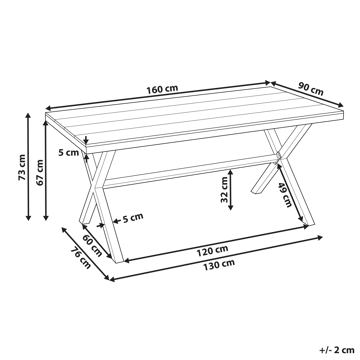 Spisebord Tiano 160 cm - Brun - Hagemøbler & utemiljø - Hagebord - Spisebord ute