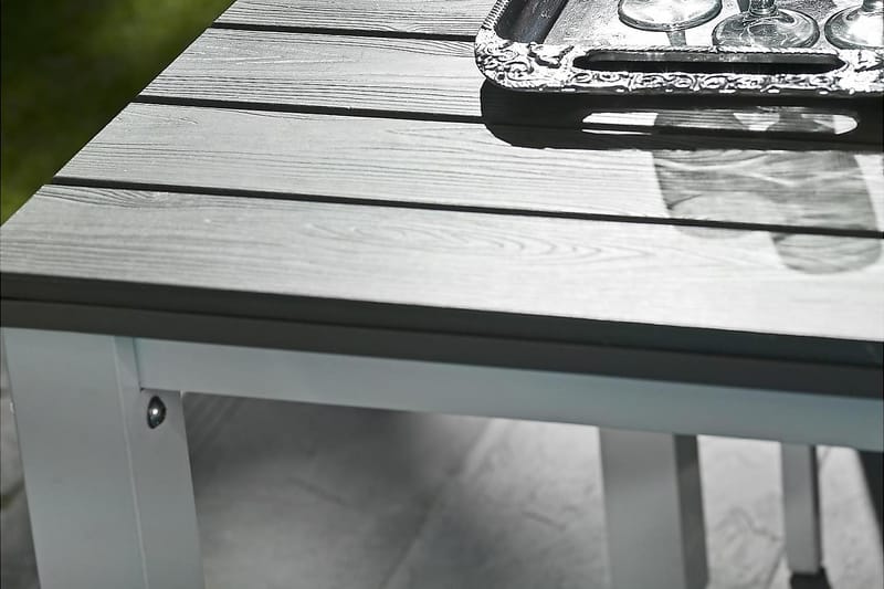 Arlöv BORD 90X200 cm - Hvit|grå - Spisebord ute
