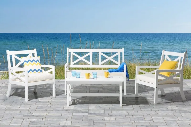 Baltic Hagebord 100 cm - Hvit - Hagemøbler & utemiljø - Hagebord - Spisebord ute