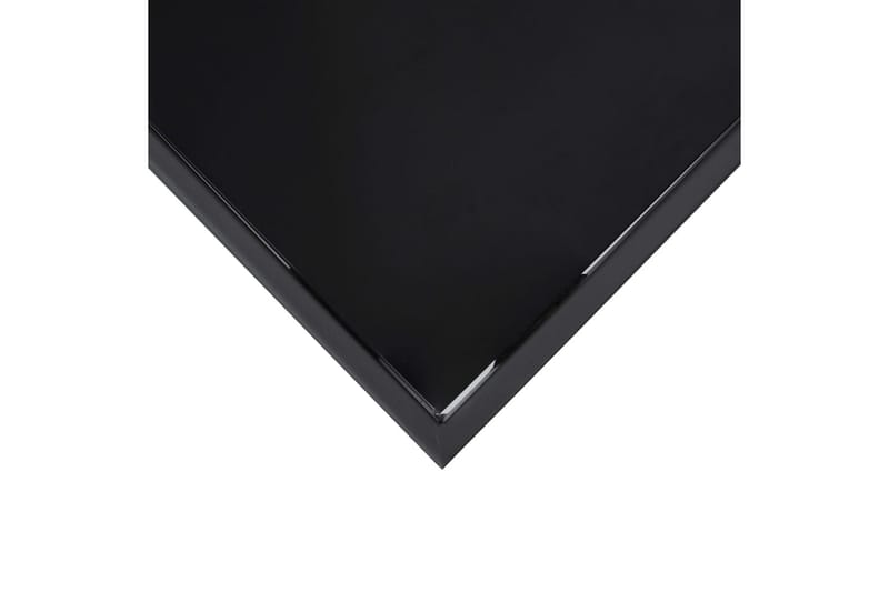 Barbord til hage svart 110x60x110 cm herdet glass - Svart - Spisebord ute