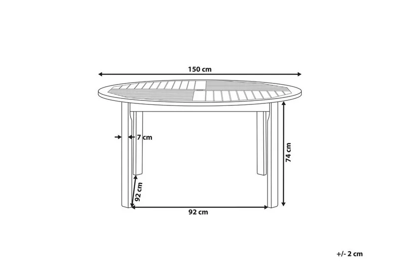 Barrata Spisebord 150 cm - Akasie - Hagemøbler & utemiljø - Hagebord - Spisebord ute