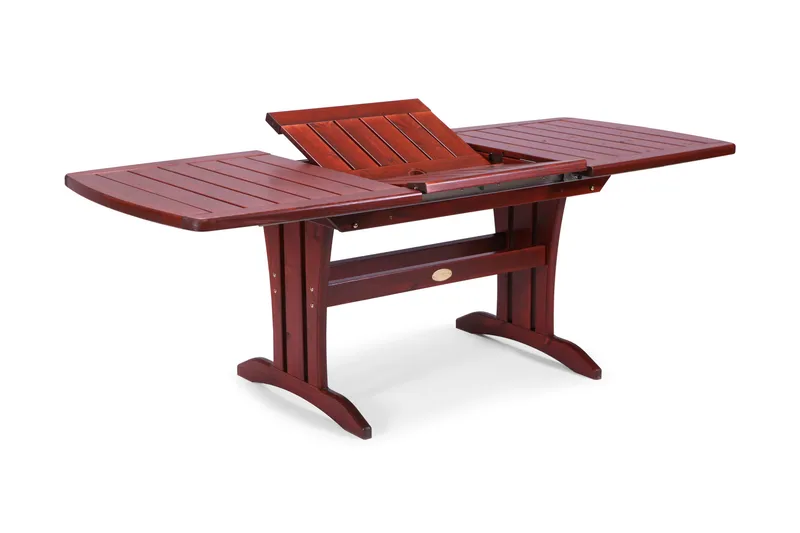 Bord 90x150/210 cm Mahognilasert Furu - Mahognilasert - Hagemøbler & utemiljø - Hagebord - Spisebord ute