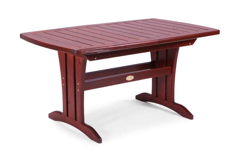 Bord 90x150/210 cm Mahognilasert Furu - Rød|Brun - Hagemøbler & utemiljø - Hagebord - Spisebord ute