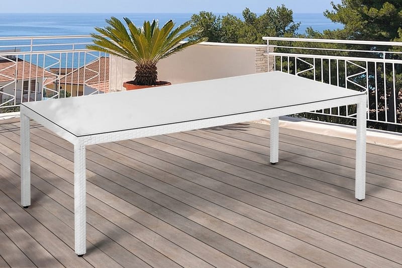 Bord Italia 220 cm - Hvit - Spisebord ute