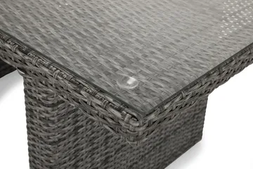 Bord James 145 cm - Glass/Grå - Hagemøbler & utemiljø - Hagebord - Spisebord ute